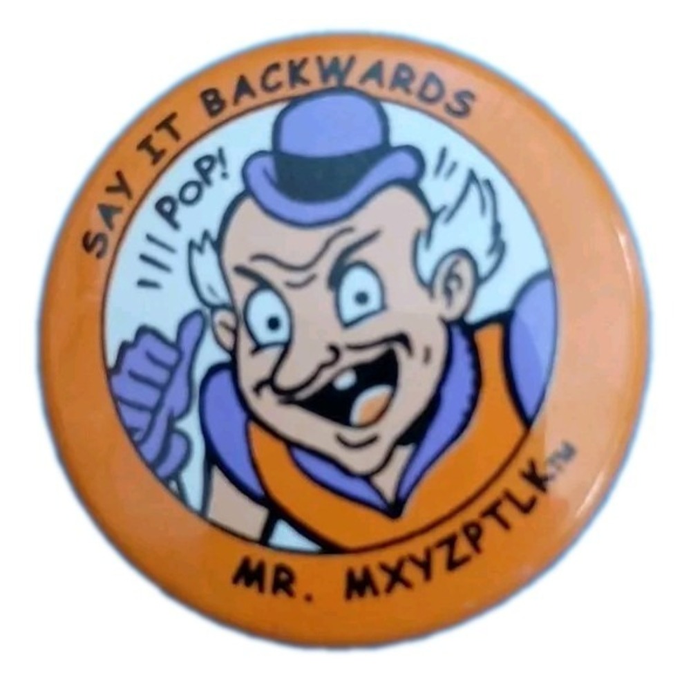 2000 DC Comics Superman Mr. Mxyzptlk Say It Backwards Button Pin Badge Pinback